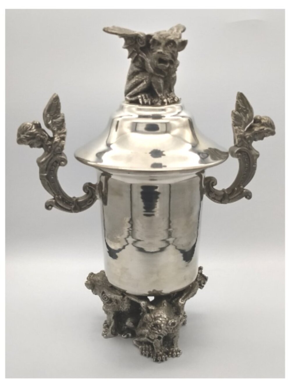Pewter Gargoyles & Winged Angels Cigar Humidor by ASL - Vintage